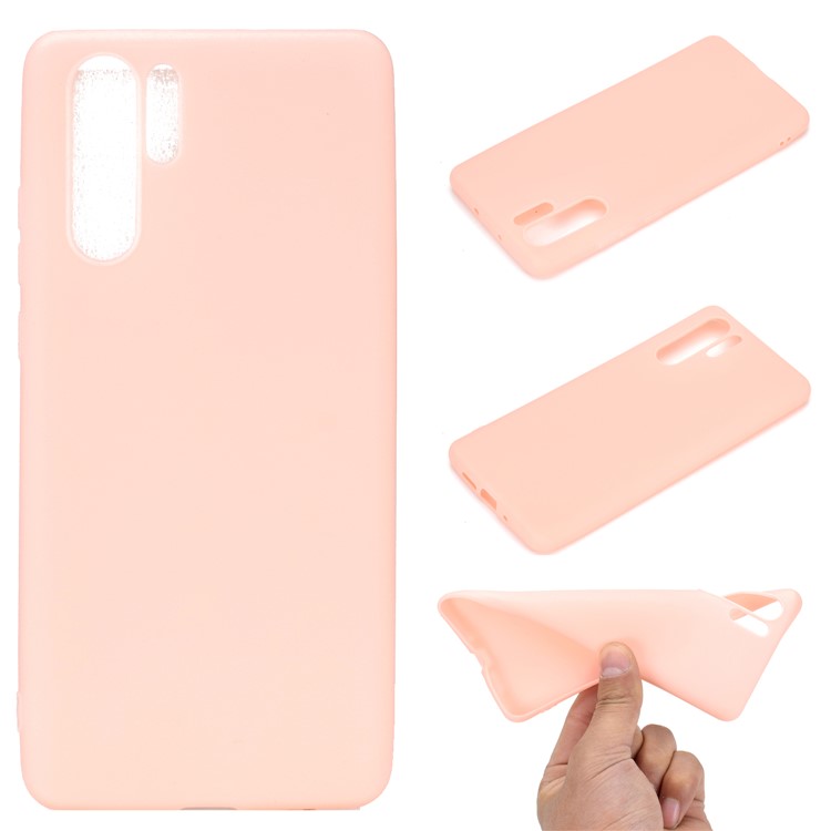 Solid Color Matte TPU Mobile Casing Shell for Huawei P30 Pro - Pink-1