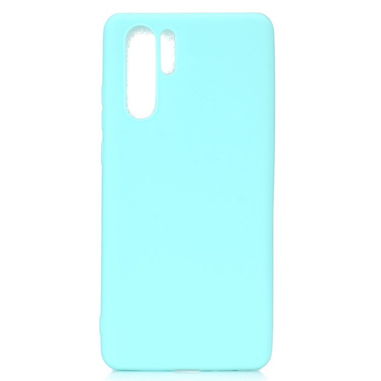 Caixa de Celular TPU de Cor Sólida Para Huawei P30 Pro - Ciano-2