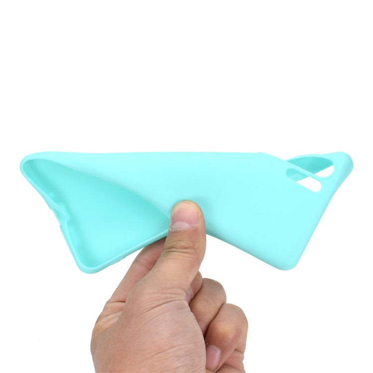 Solid Color Matte TPU Cell Phone Case for Huawei P30 Pro - Cyan-5