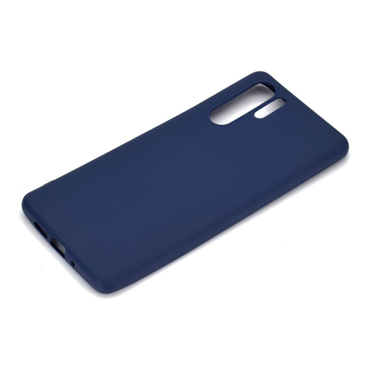 Solid Color Matte TPU Back Protector Cover for Huawei P30 Pro - Dark Blue-3