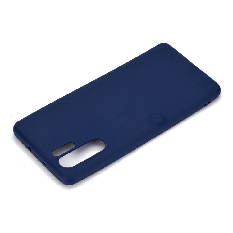 Solid Color Matte TPU Back Protector Cover for Huawei P30 Pro - Dark Blue-4