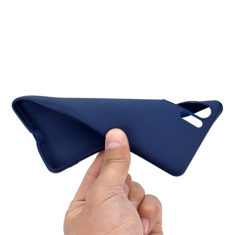Solid Color Matte TPU Back Protector Cover for Huawei P30 Pro - Dark Blue-5