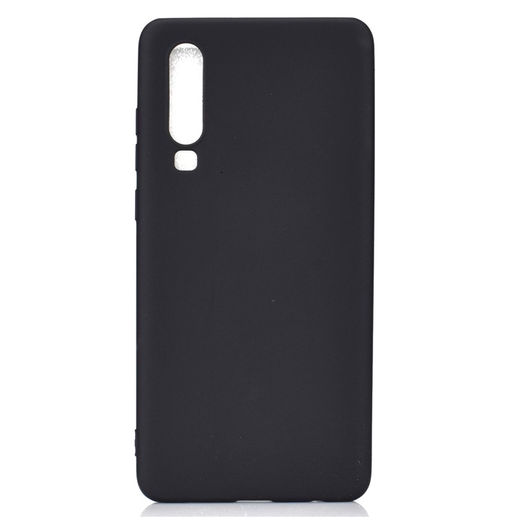 Cor Sólida Fosca TPU Caso De Telefone Celular Para Huawei P30 - Preto-2