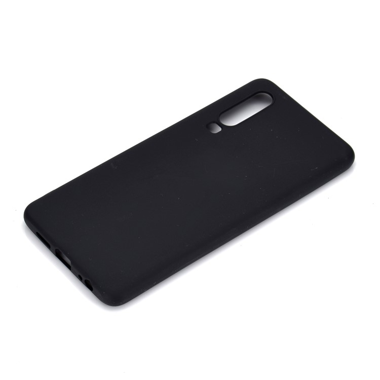 Cor Sólida Fosca TPU Caso De Telefone Celular Para Huawei P30 - Preto-3