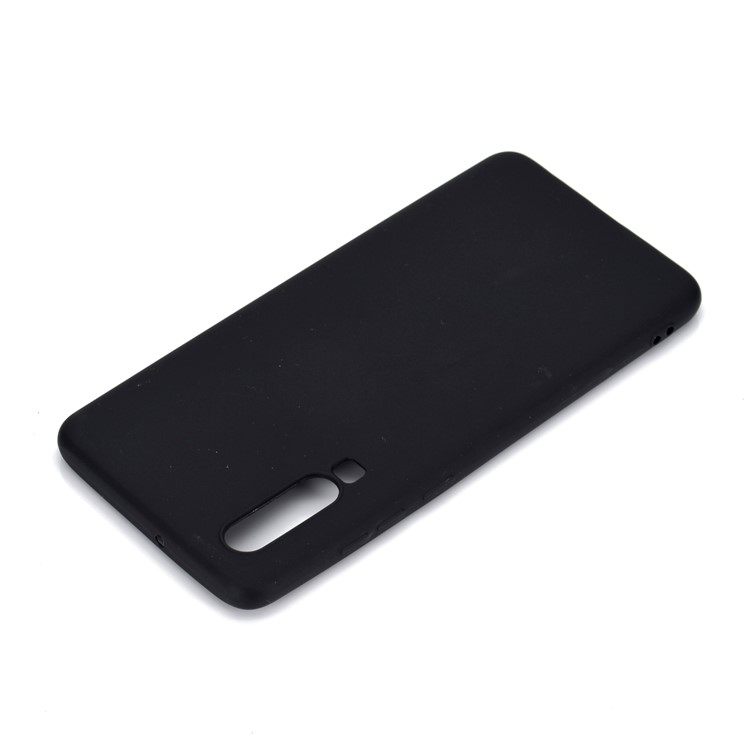 Cor Sólida Fosca TPU Caso De Telefone Celular Para Huawei P30 - Preto-4