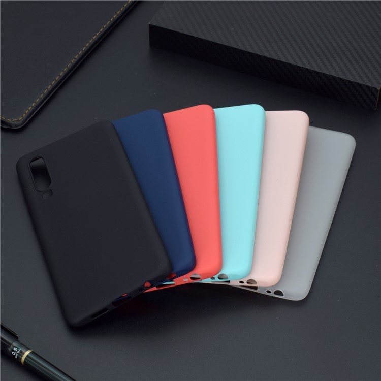 Cor Sólida Fosca TPU Caso De Telefone Celular Para Huawei P30 - Preto-7