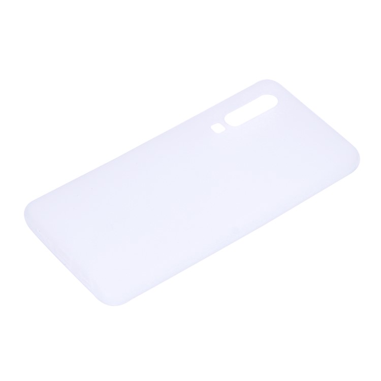 Solid Color Matte TPU Cell Phone Cover for Huawei P30 - White-3