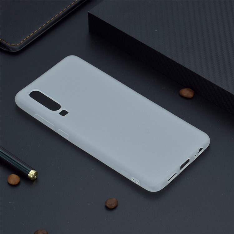 Solid Color Matte TPU Cell Phone Cover for Huawei P30 - White-6