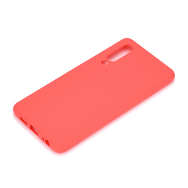 Solid Color Matte TPU Protective Mobile Shell for Huawei P30 - Red-3
