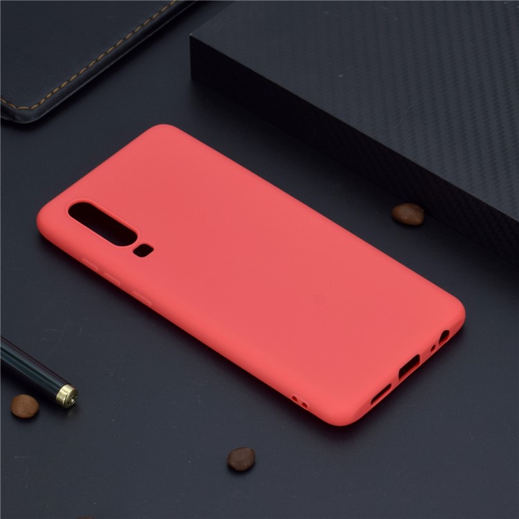 Solid Color Matte TPU Protective Mobile Shell for Huawei P30 - Red-6