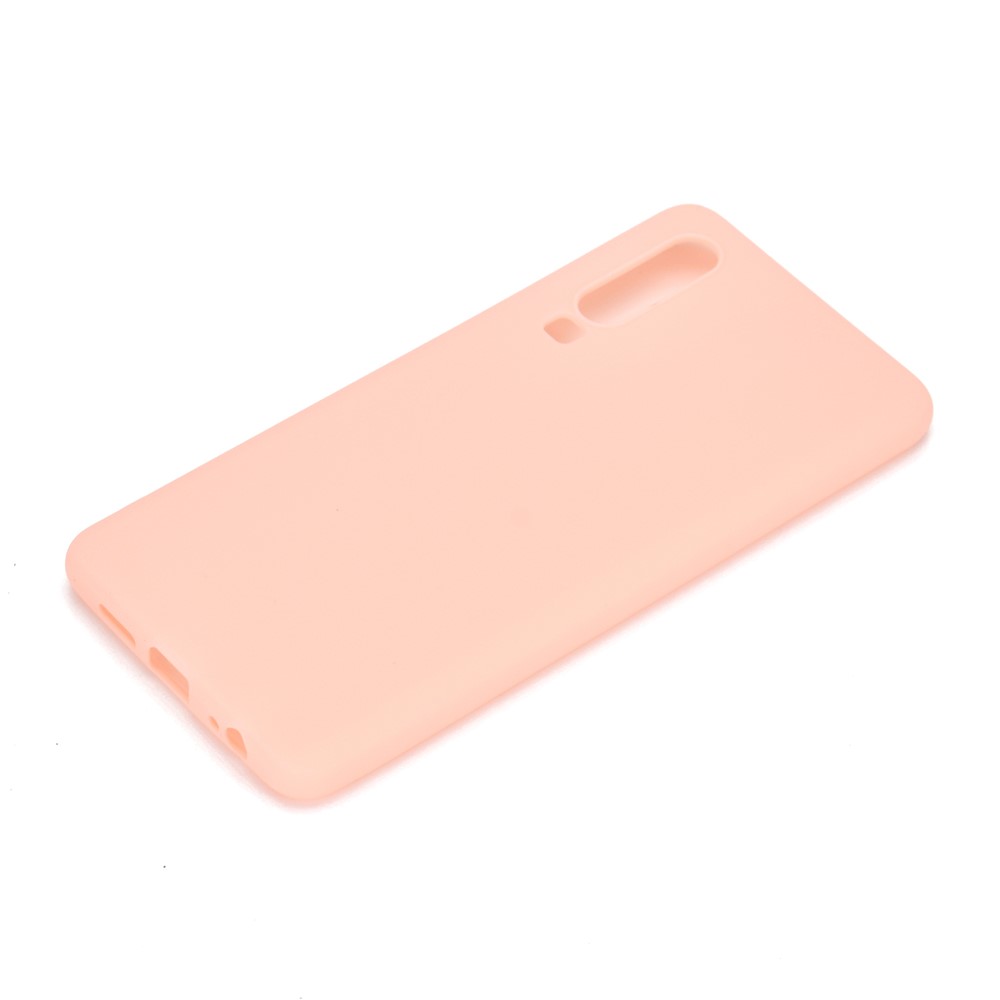 Colore Solido Matte TPU Back Casing Mobile Per Huawei P30 - Rosa