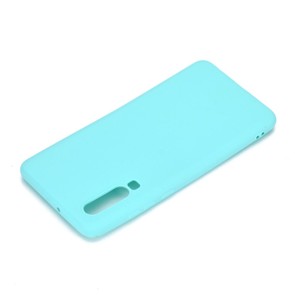 Solid Color Matte TPU Protection Cover for Huawei P30 - Cyan-4