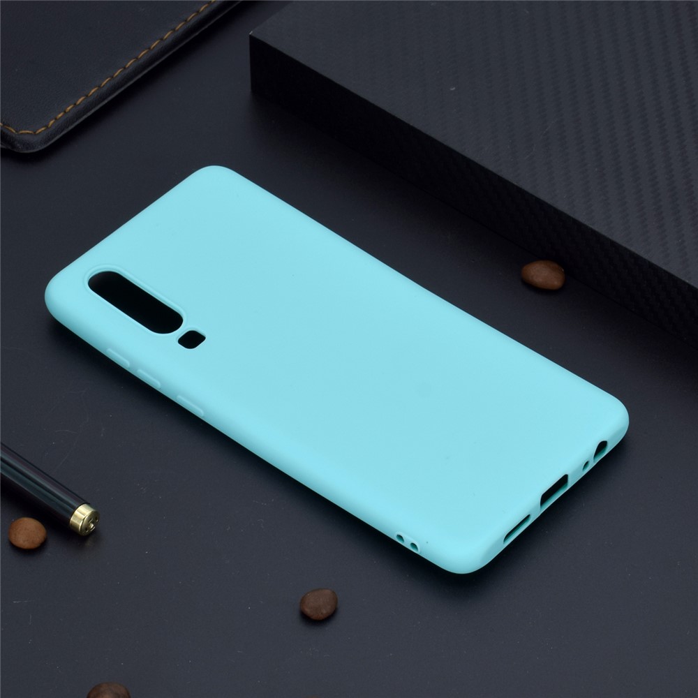 Solid Color Matte TPU Protection Cover for Huawei P30 - Cyan-6