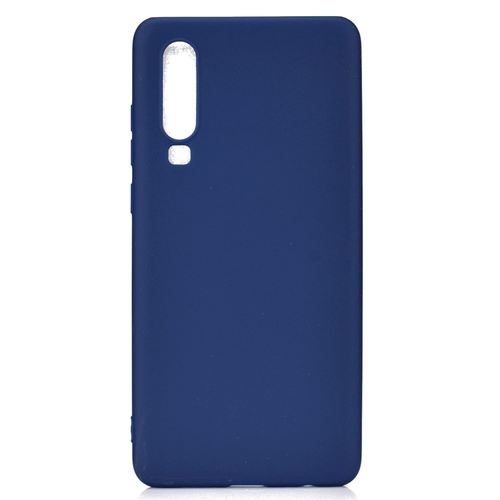 Einfarbig Mattes TPU-Gehäusezubehör Für Huawei P30 - Dunkelblau-2
