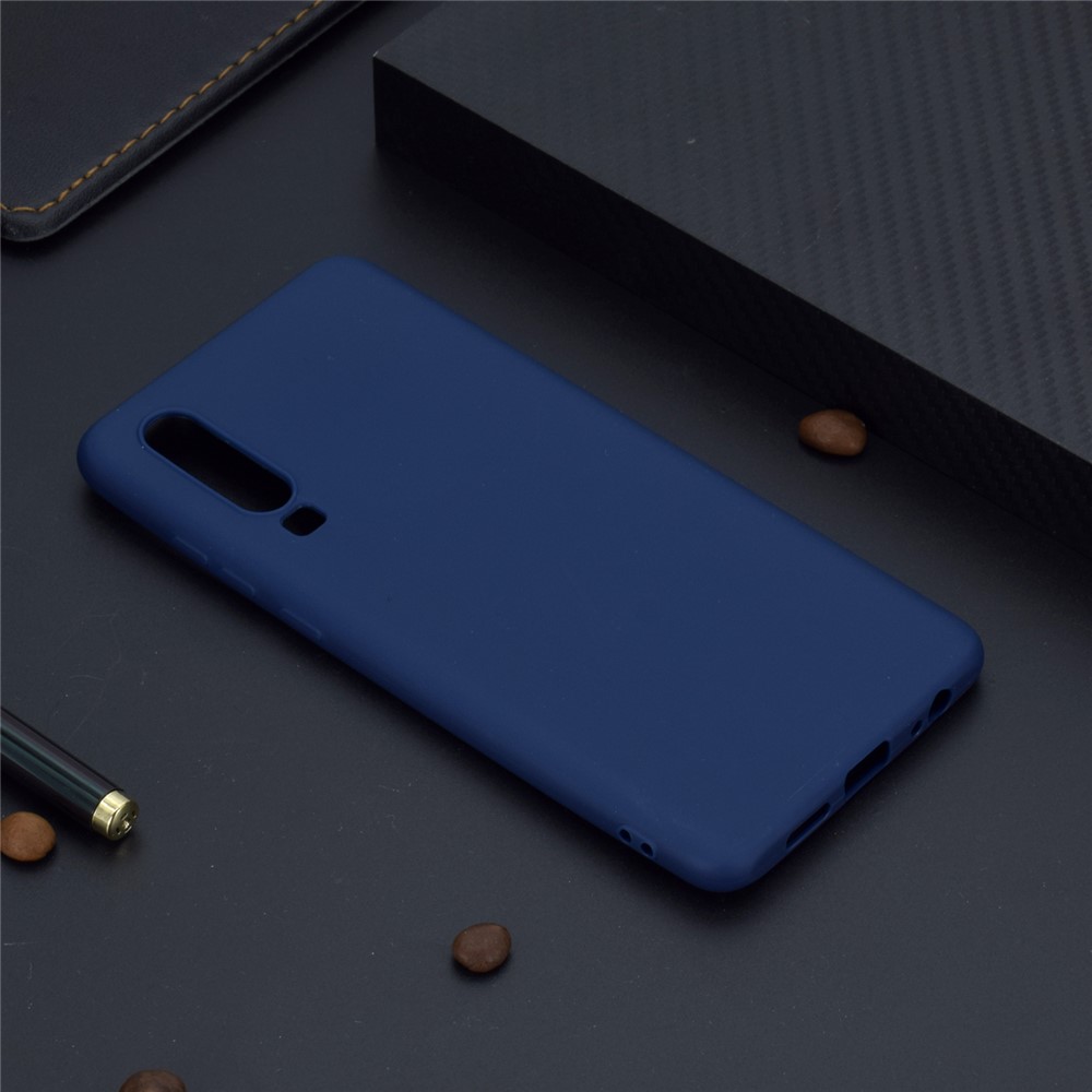 Einfarbig Mattes TPU-Gehäusezubehör Für Huawei P30 - Dunkelblau-6
