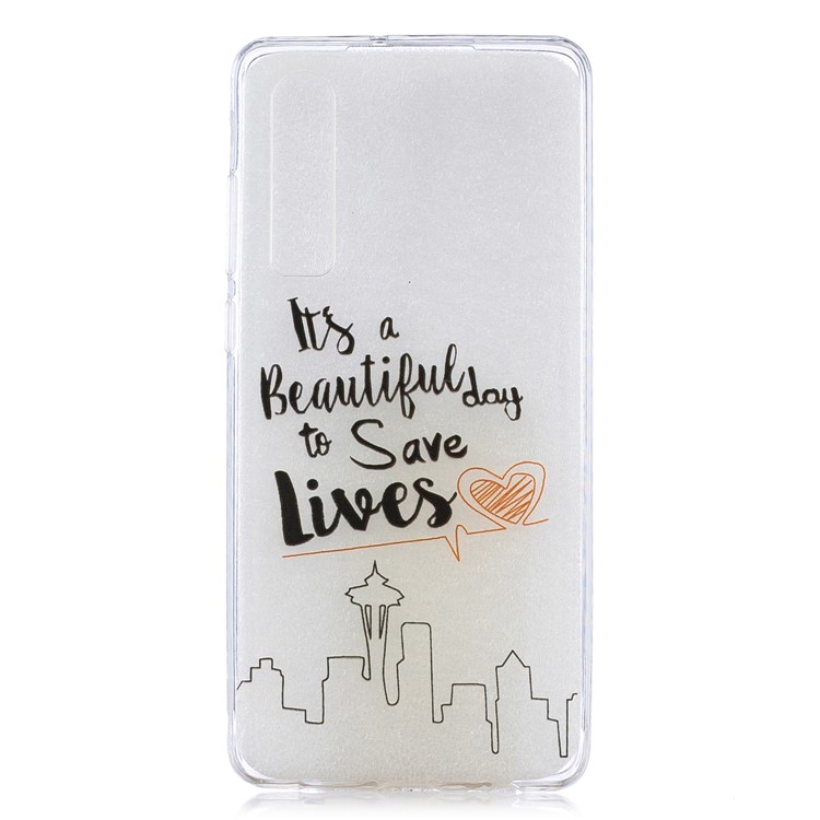 Pattern Printing Soft TPU Case for Huawei P30 - A Beautiful Day to Save Lives-1