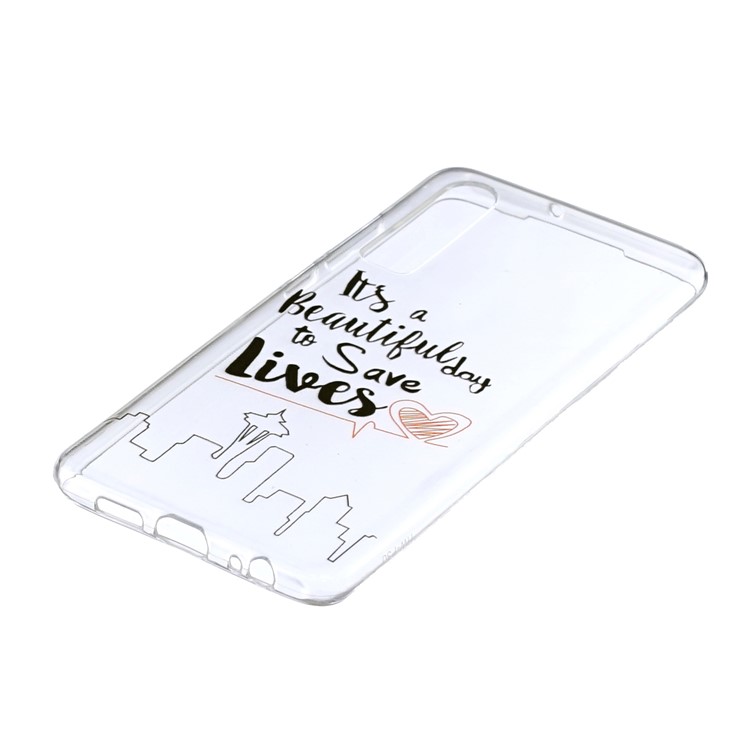 Pattern Printing Soft TPU Case for Huawei P30 - A Beautiful Day to Save Lives-2