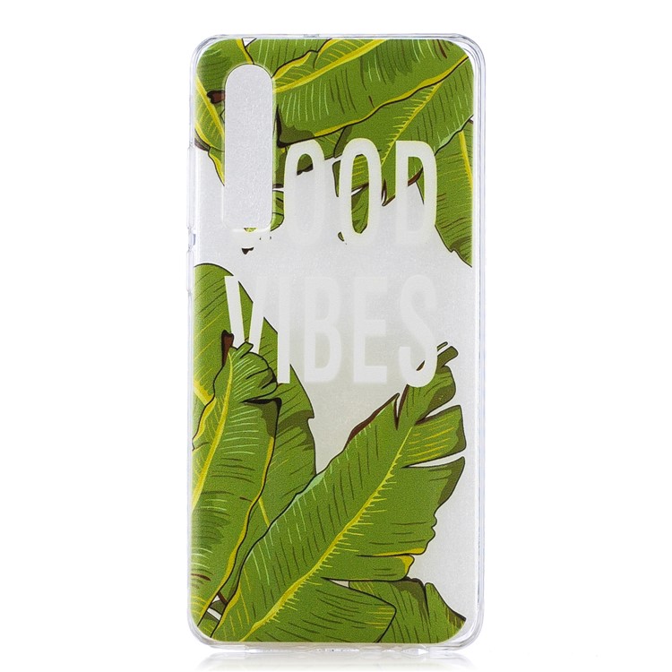 Pattern Printing Soft TPU Cell Phone Case for Huawei P30 - Leaves-1