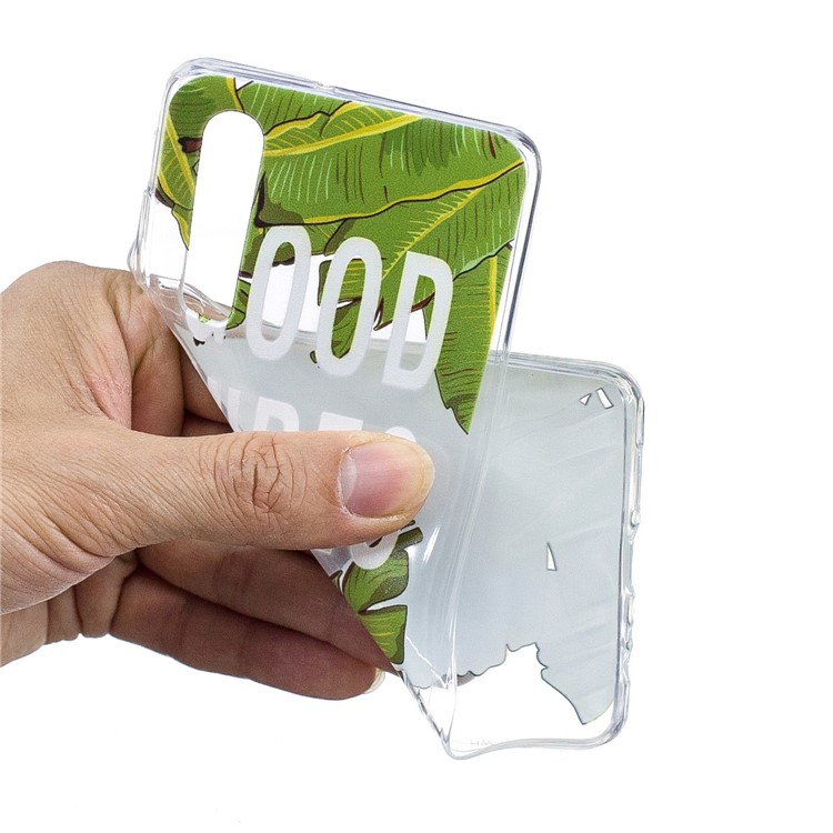 Pattern Printing Soft TPU Cell Phone Case for Huawei P30 - Leaves-4