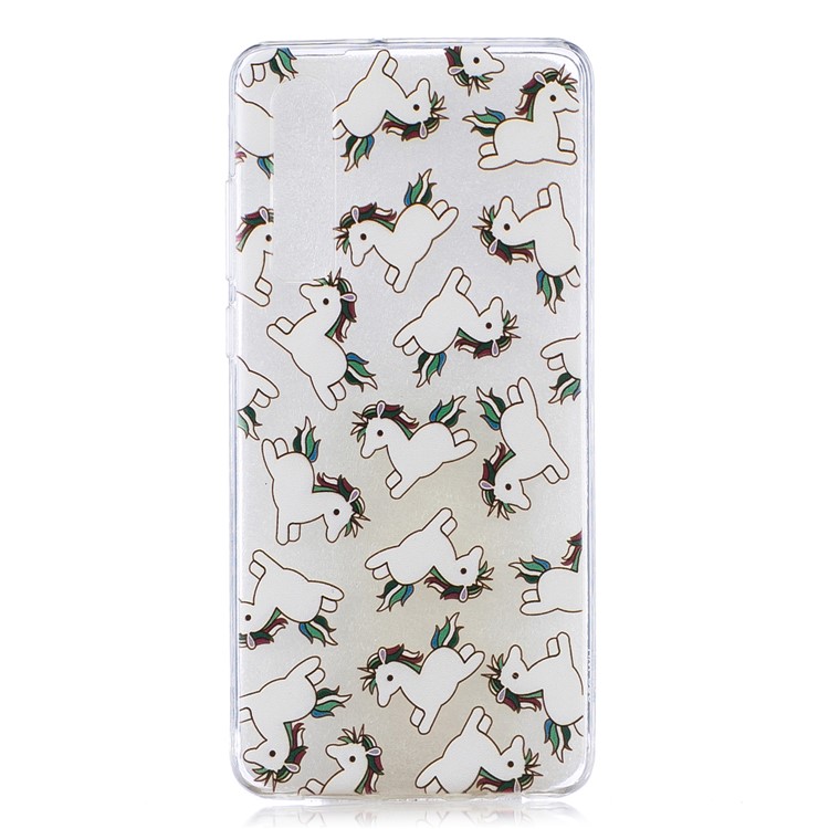 Pattern Printing Soft TPU Cell Phone Shell for Huawei P30 - Horse-1