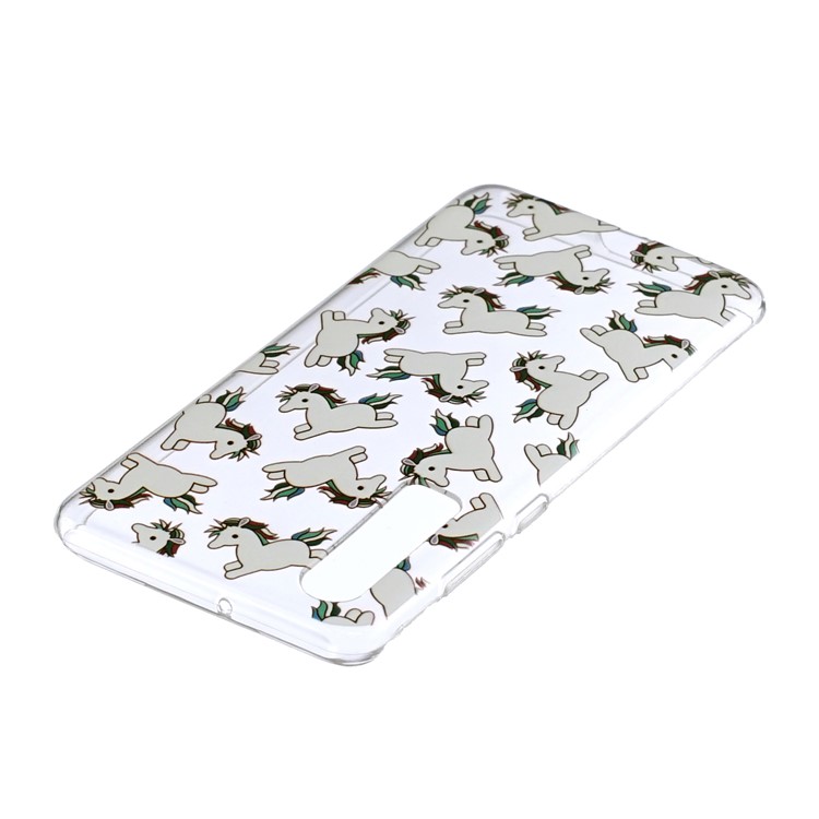 Pattern Printing Soft TPU Cell Phone Shell for Huawei P30 - Horse-3