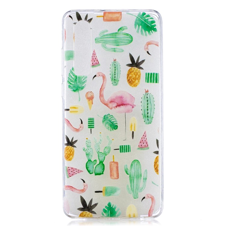 Pattern Printing Soft TPU Back Case for Huawei P30 - Flamingo-1