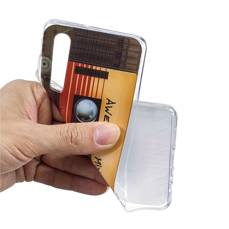 Pattern Printing Soft TPU Back Cover for Huawei P30 - Tape-4