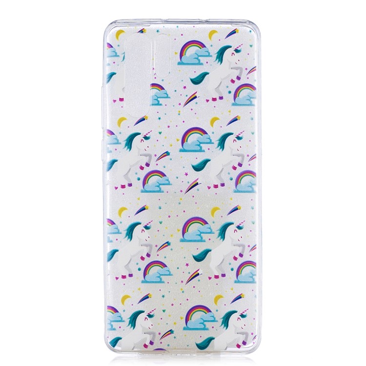 Pattern Printing Soft TPU Shell for Huawei P30 Pro - Unicorn-1