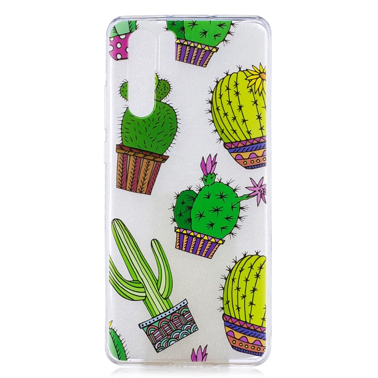 Pattern Printing Soft TPU Cell Phone Case for Huawei P30 Pro - Cactus-1