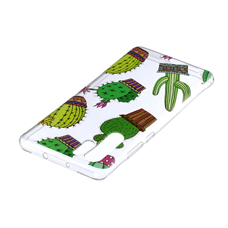 Pattern Printing Soft TPU Cell Phone Case for Huawei P30 Pro - Cactus-3
