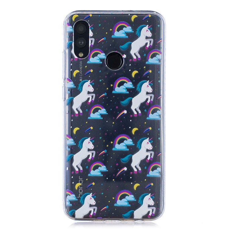 Pattern Printing Soft TPU Cover for Huawei P Smart (2019) - Unicorn-1