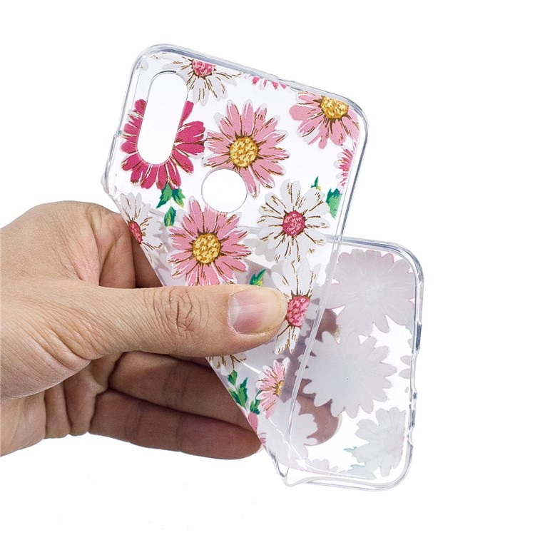 Pattern Printing Soft TPU Shell for Huawei P Smart (2019) - Daisy-4