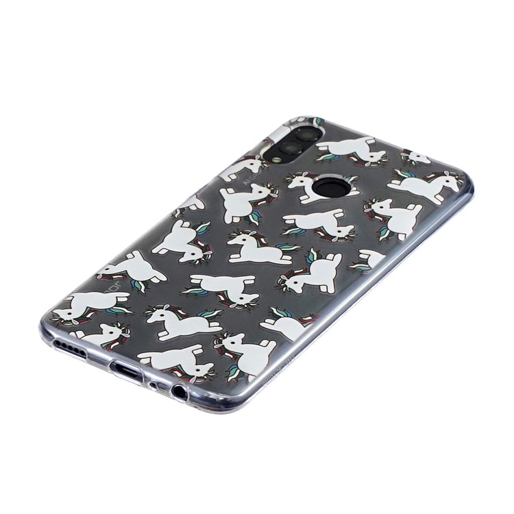 Pattern Printing Soft TPU Mobile Phone Shell for Huawei P Smart (2019) - Horse-2