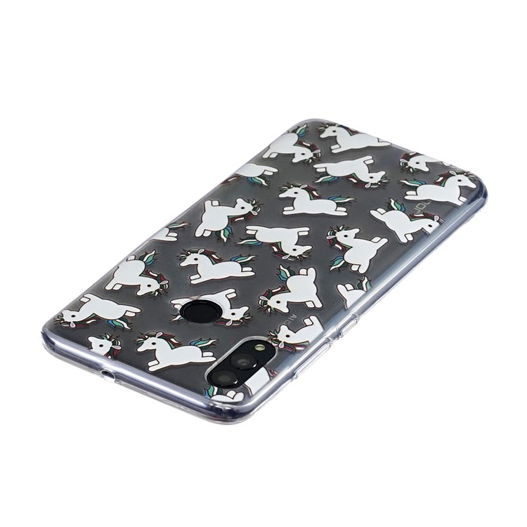 Pattern Printing Soft TPU Mobile Phone Shell for Huawei P Smart (2019) - Horse-3