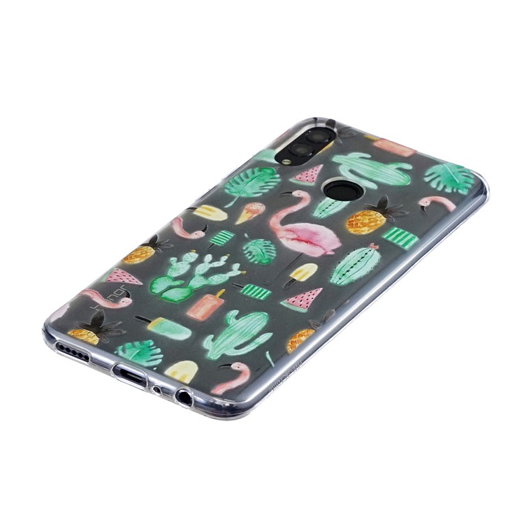Pattern Printing Soft TPU Back Case for Huawei P Smart (2019) - Flamingo-2