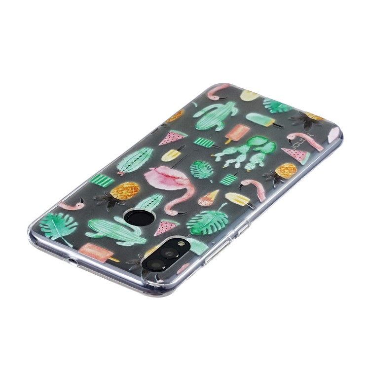 Pattern Printing Soft TPU Back Case for Huawei P Smart (2019) - Flamingo-3
