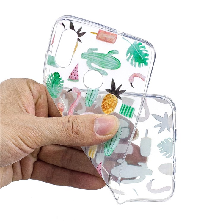 Pattern Printing Soft TPU Back Case for Huawei P Smart (2019) - Flamingo-4