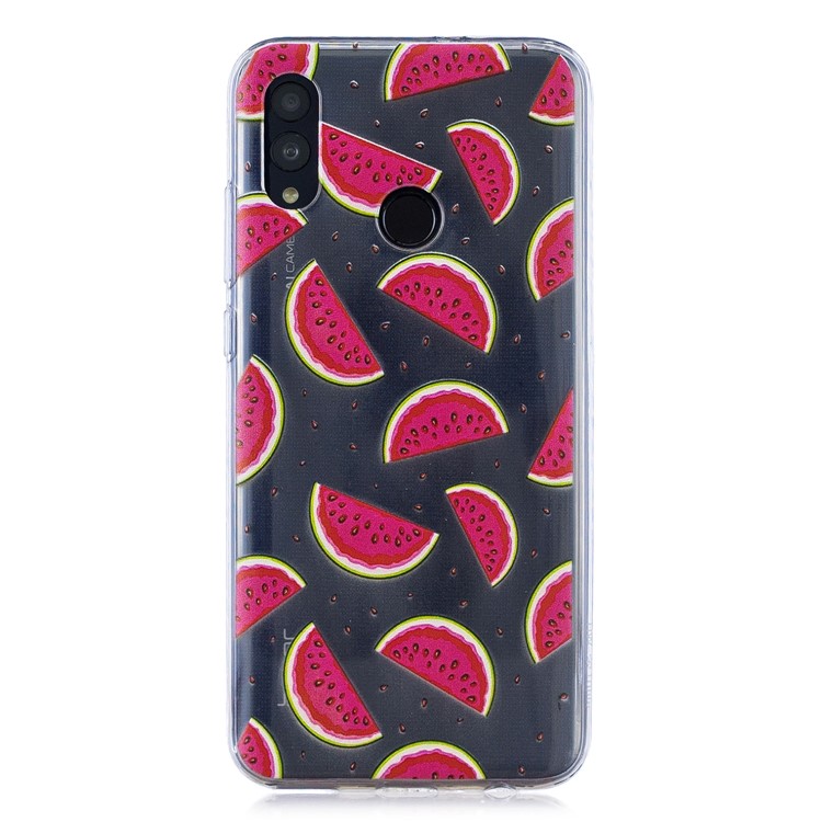 Pattern Printing Soft TPU Back Shell for Huawei P Smart (2019) - Watermelon-1