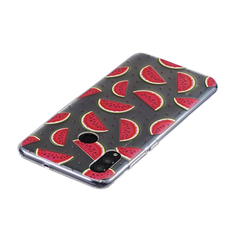 Pattern Printing Soft TPU Back Shell for Huawei P Smart (2019) - Watermelon-3