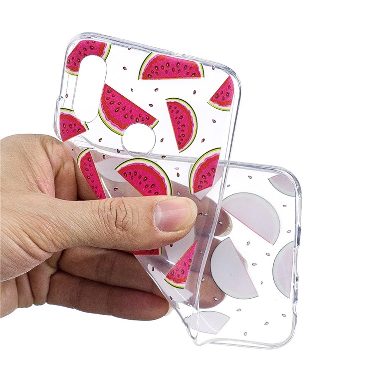 Pattern Printing Soft TPU Back Shell for Huawei P Smart (2019) - Watermelon-4