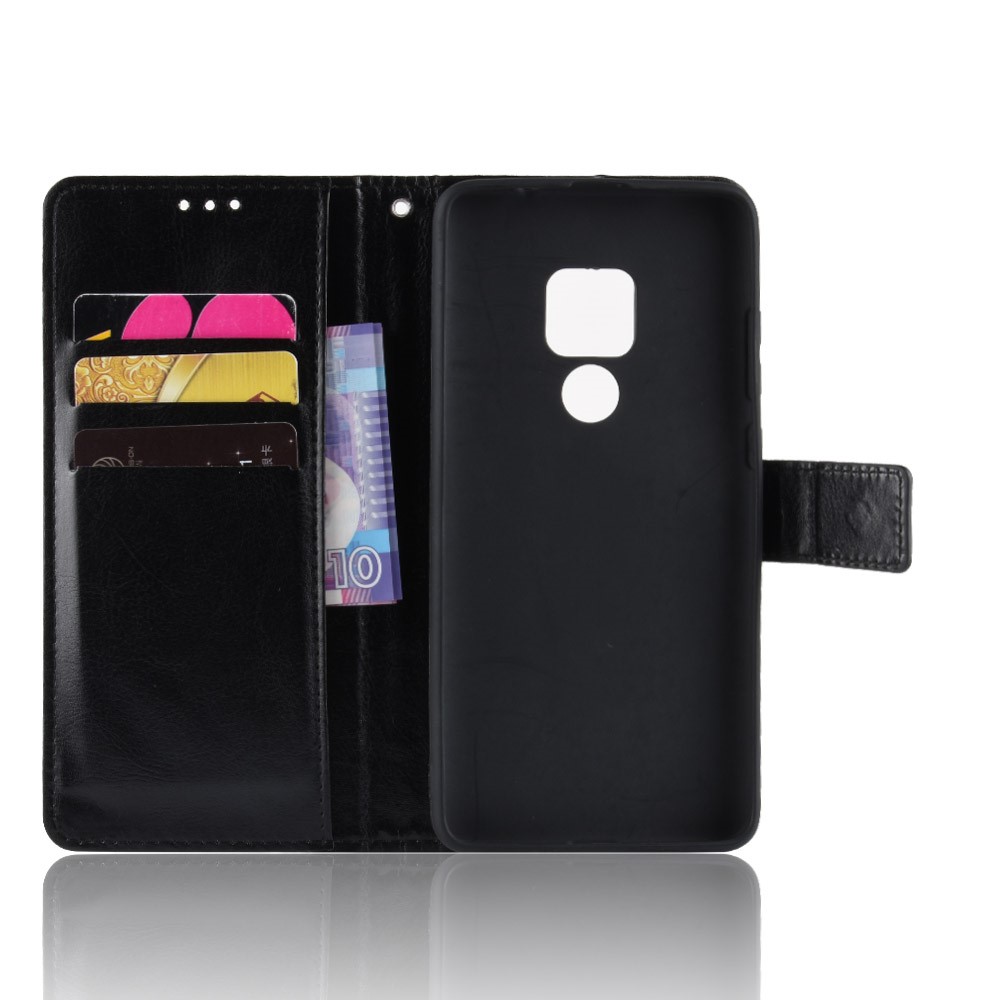 Crazy Horse Wallet Stand Leather Phone Case for Huawei Mate 20 X - Black-5