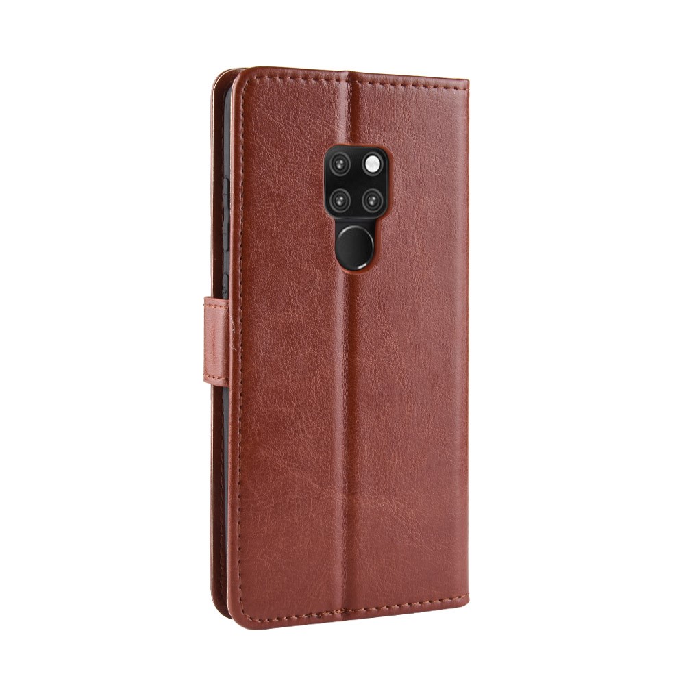 Crazy Horse Wallet Stand Leather Mobile Cover for Huawei Mate 20 X - Brown-4