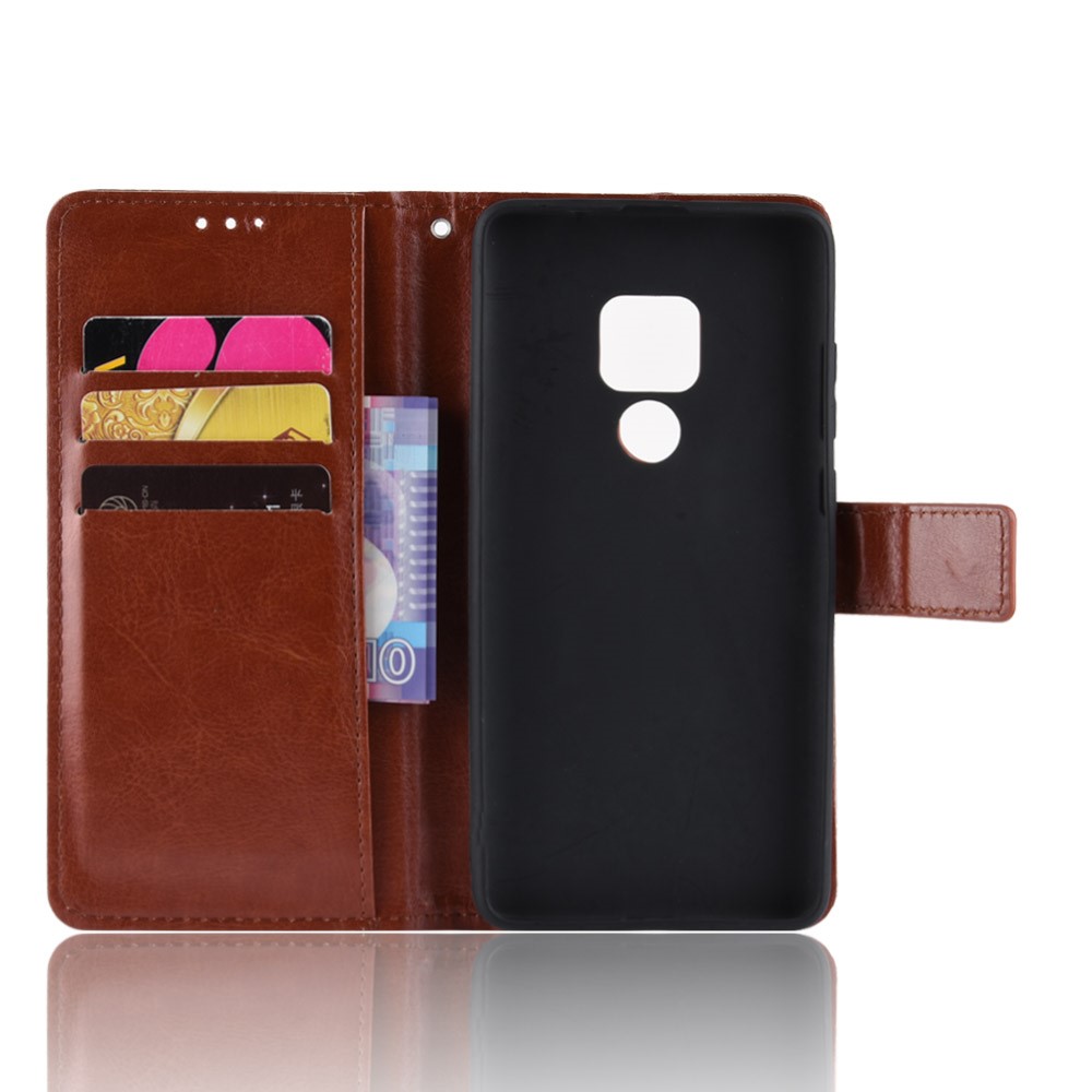 Crazy Horse Wallet Stand Leather Mobile Cover for Huawei Mate 20 X - Brown-5