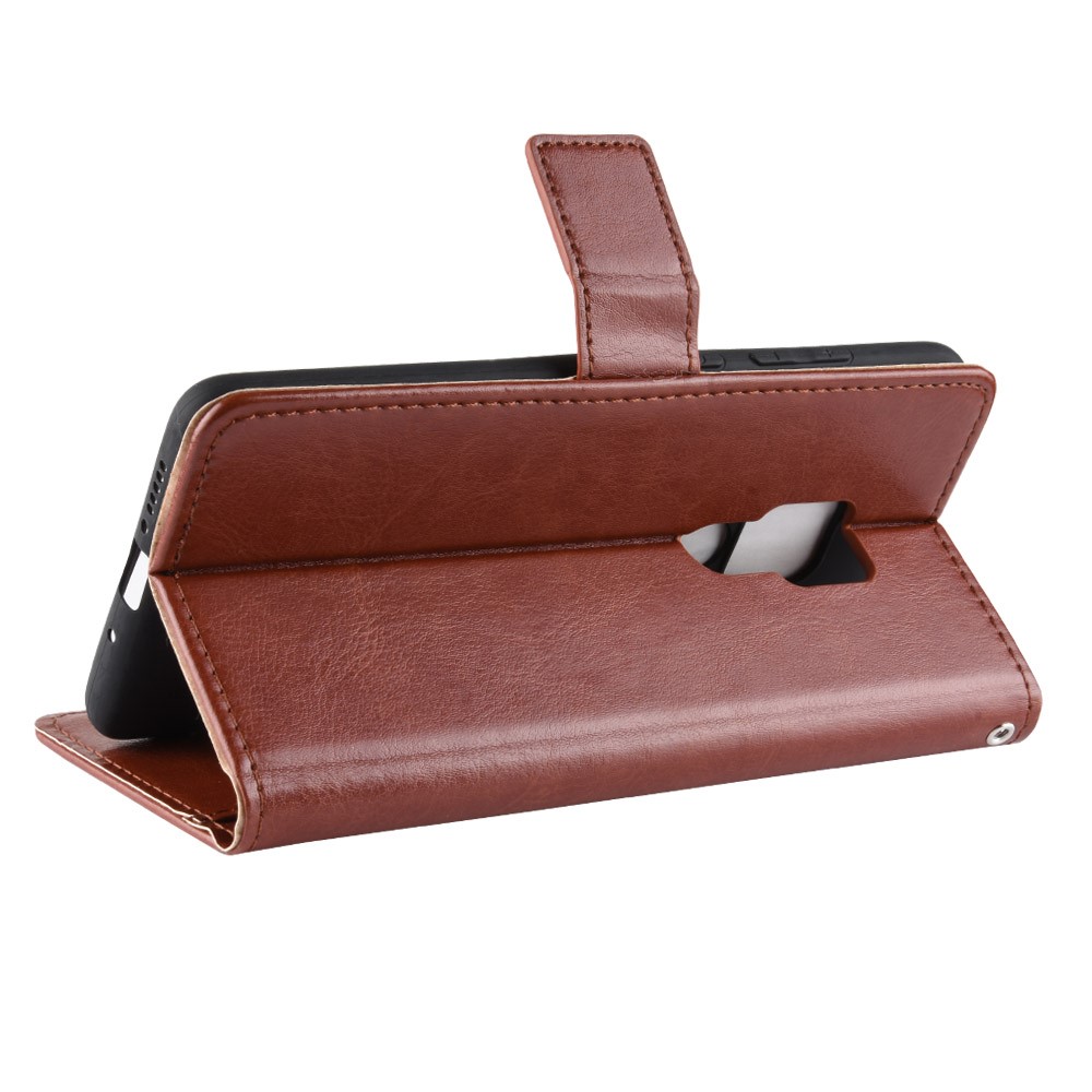 Crazy Horse Wallet Stand Leather Mobile Cover for Huawei Mate 20 X - Brown-7