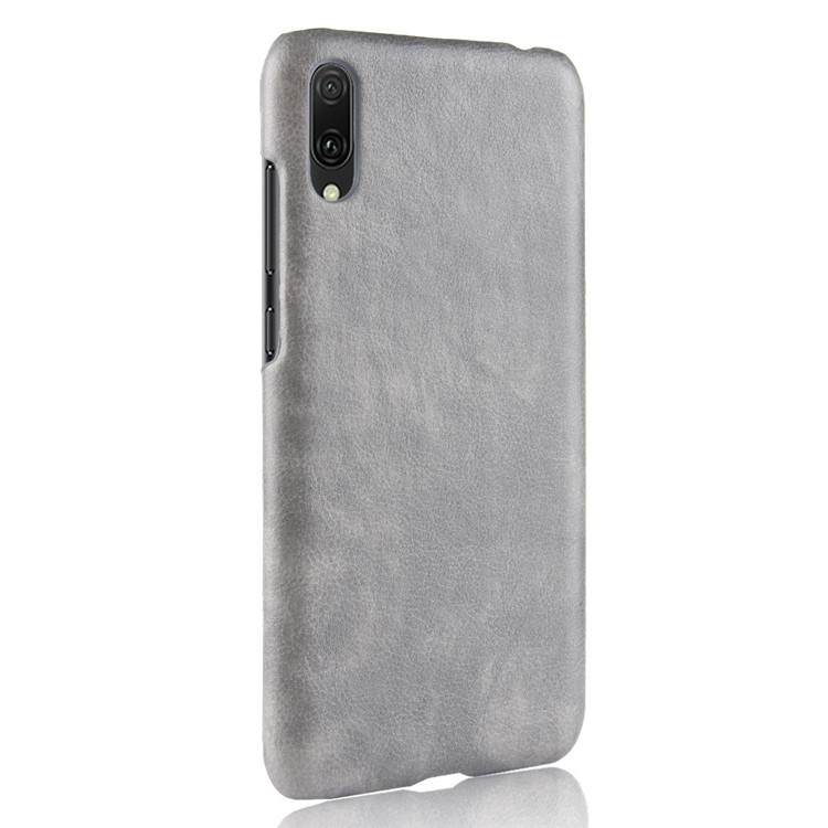 Litchi Texture PU Leather Coated Plastic Back Cover Shell for Huawei Enjoy 9 / Y7 Pro (2019) - Grey-3