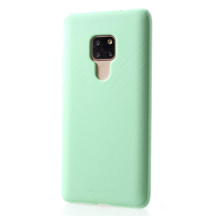 MERCURY GOOSPERY Style Lux Textured TPU Mobile Phone Case for Huawei Mate 20 - Cyan-3