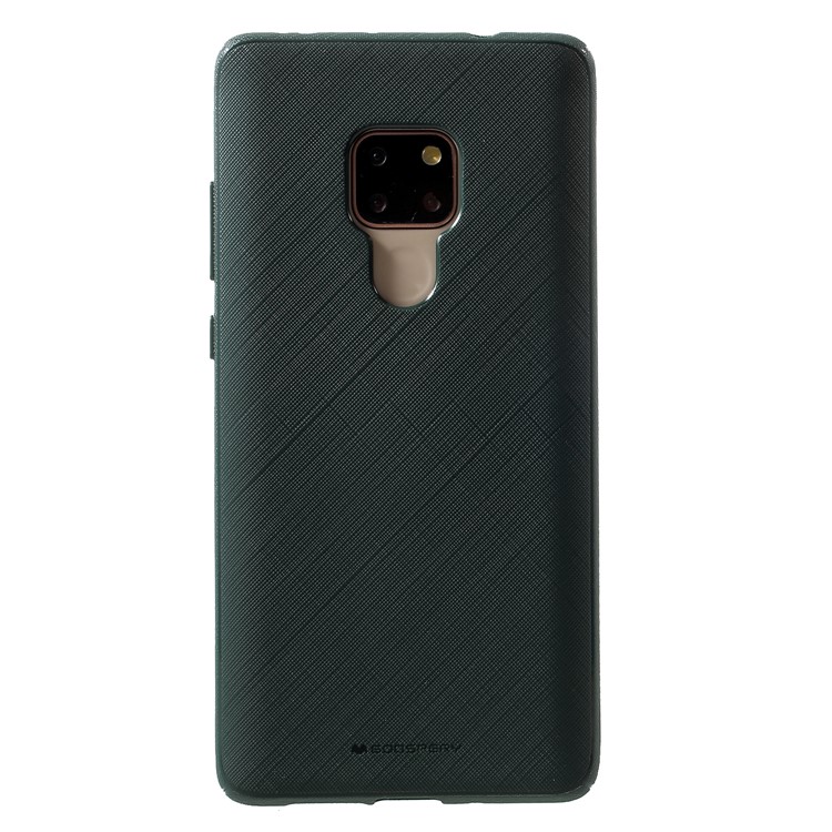 MERCURY GOOSPERY Style Lux Textured TPU Cell Phone Case for Huawei Mate 20 - Dark Green-1