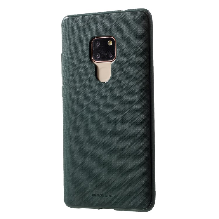 MERCURY GOOSPERY Style Lux Textured TPU Cell Phone Case for Huawei Mate 20 - Dark Green-3