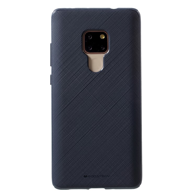 MERCURY GOOSPERY Style Lux Textured TPU Protective Case for Huawei Mate 20 - Dark Blue-1