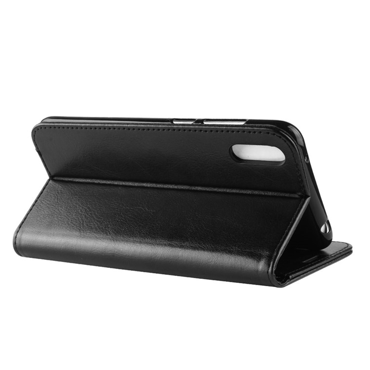 Crazy Horse Texture Wallet Stand Leather Phone Casing for Huawei Enjoy 9 / Y7 Pro (2019) - Black-6